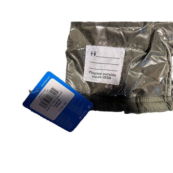 Columbia Youth Girls Powder Lite Hooded Jacket, Olive, M 10/12 - Picture 5 of 7